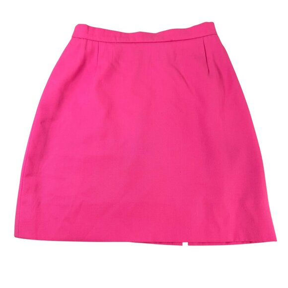 Escada Vinatge Pink Pleated Wool Mini Skirt Women’s Size 0 - Picture 1 of 7